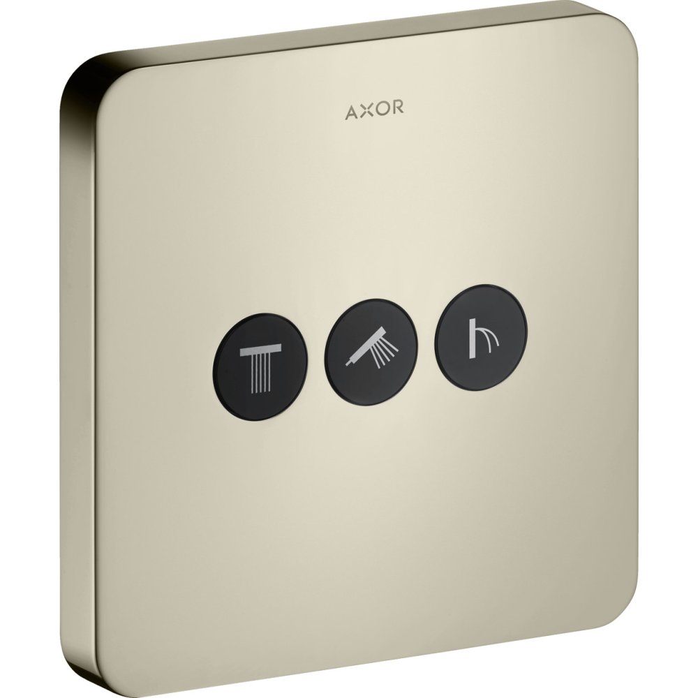 Вентиль Axor ShowerSelect, 3 потребителей, softsquare, СМ, 36773830, полированный никель
