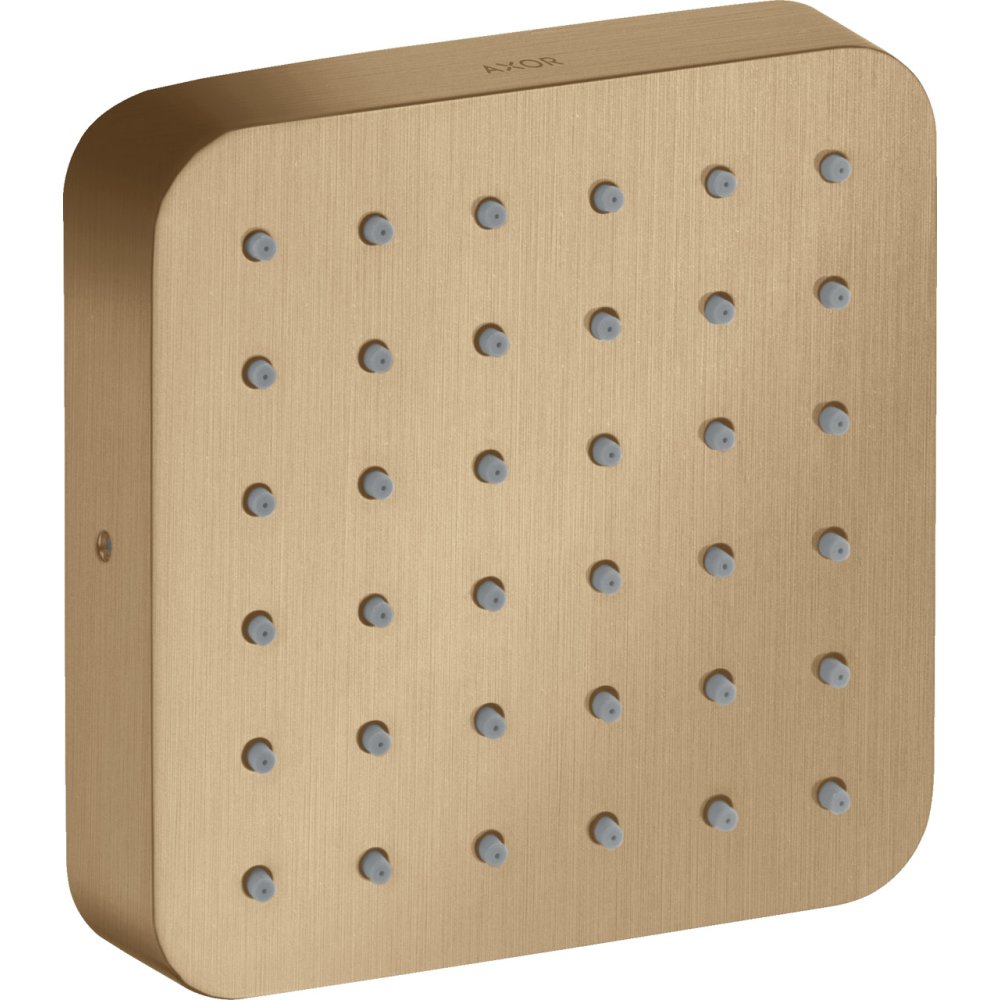 Модуль душа (верхний, боковой) Axor Citterio, 120/120, softsquare, 36822140, шлифованная бронза