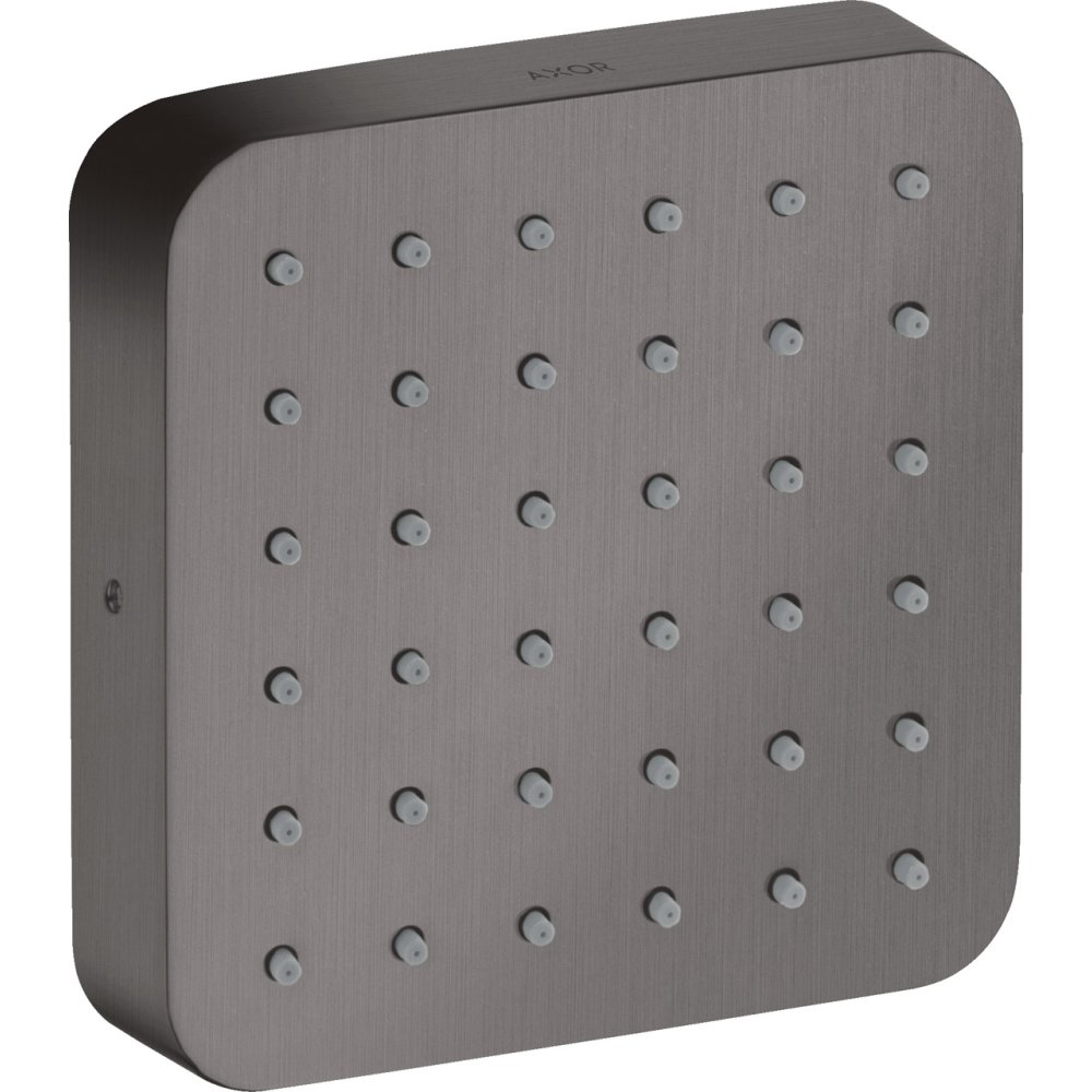 Модуль душа (верхний, боковой) Axor Citterio, 120/120, softsquare, 36822340, шлифованный черный хром 