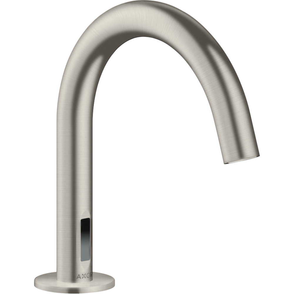 Электронный смеситель для раковины Axor Uno, с предустановкой температуры, работа от сети 230 V, 38010800, сталь