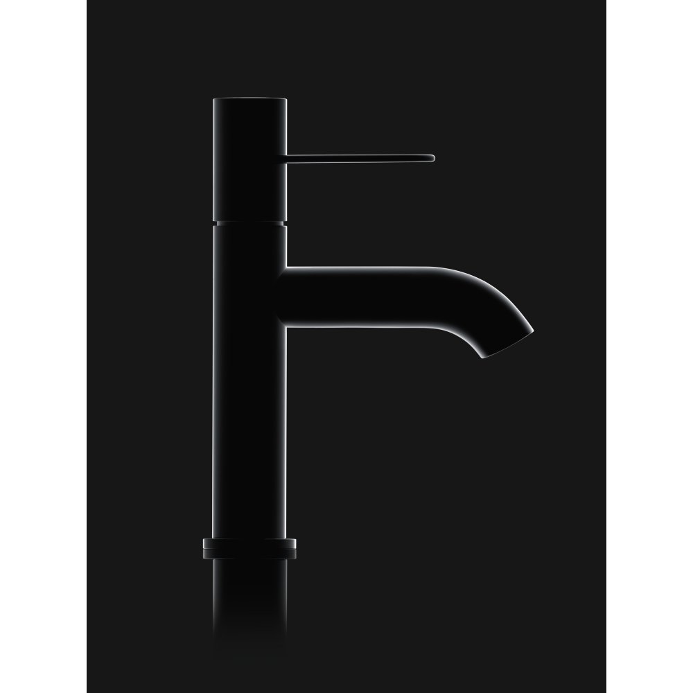 Смеситель для раковины Axor Uno, 100, однорычажный, с рукояткой-петлей, с незапираемым сливным набором, 38026250, шлифованное золото