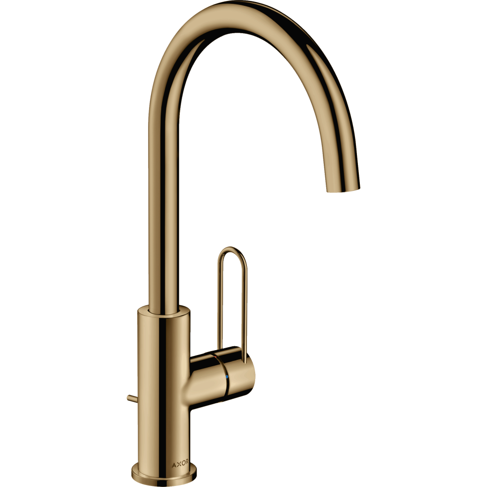 Смеситель для раковины Axor Uno, 240, однорычажный, с рукояткой-петлей, со сливным гарнитуром