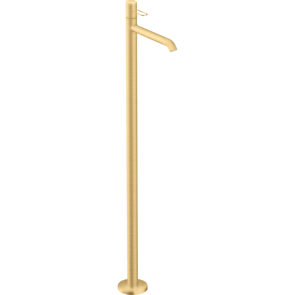 Смеситель для раковины Axor Uno, напольный, однорычажный, с рукояткой-петлей, без сливного набора, 38037250, шлифованное золото