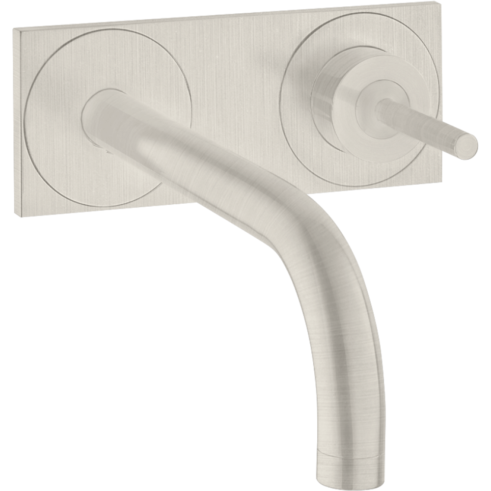 Смеситель для раковины Axor Uno, однорычажный, настенный, с изливом 225 мм, с панелью, 38115800, сталь