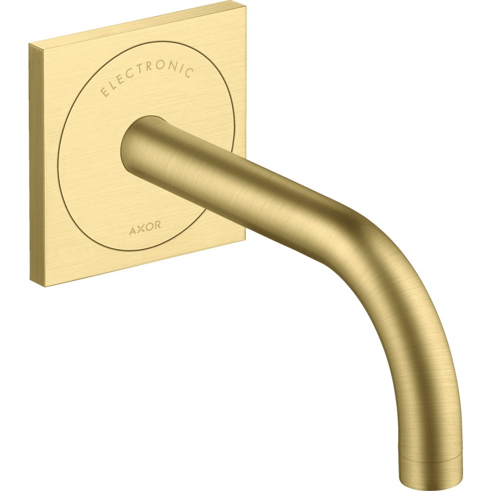 Электронный смеситель для раковины Axor Uno, настенный, с изливом 165 мм, 38119950, шлифованная медь