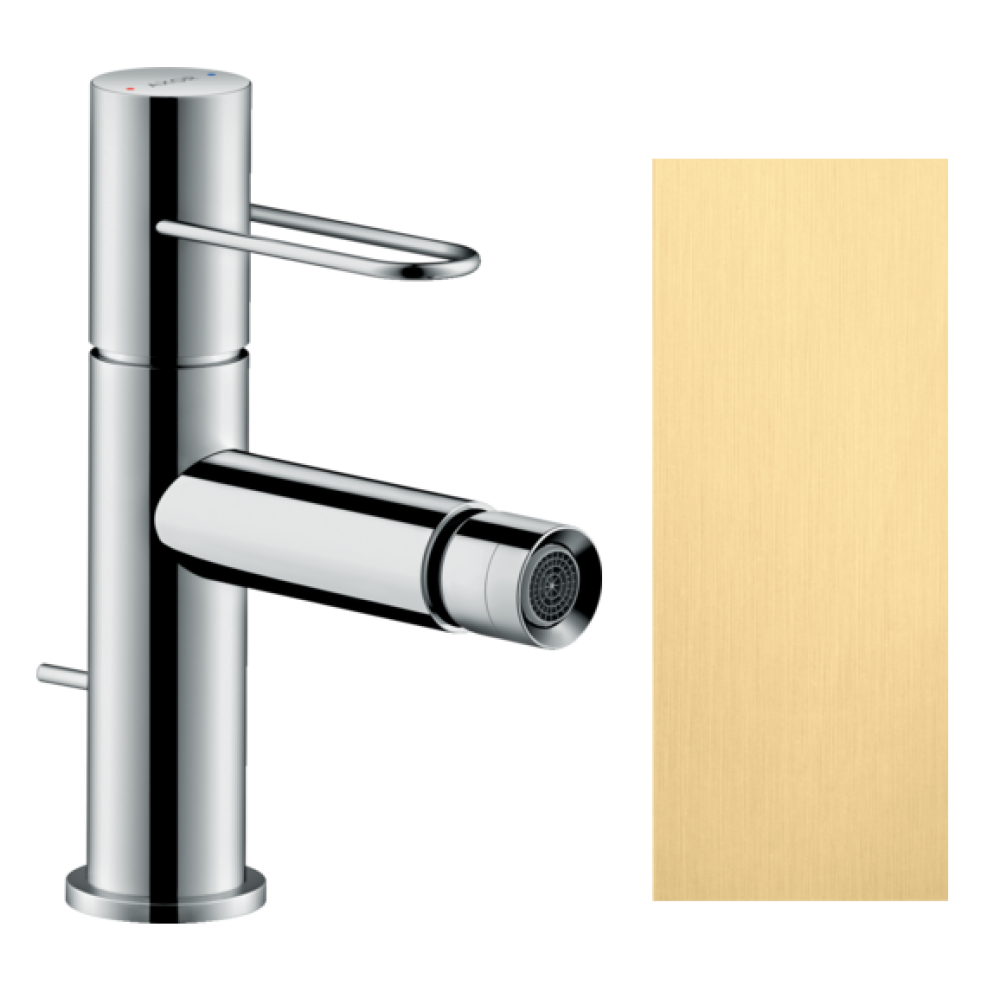 Смеситель для биде Axor Uno, однорычажный, 38211250, шлифованное золото