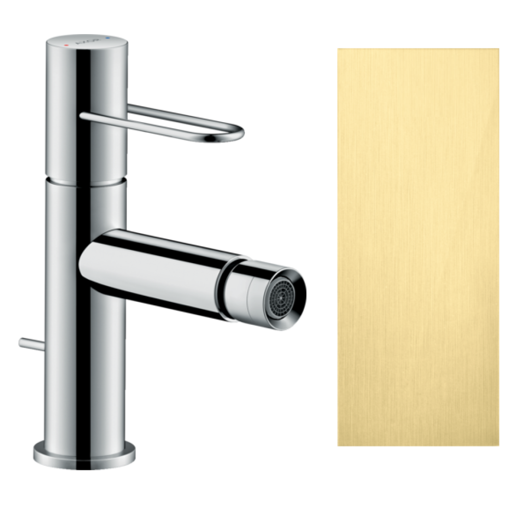 Смеситель для биде Axor Uno, однорычажный, 38211950, шлифованная медь