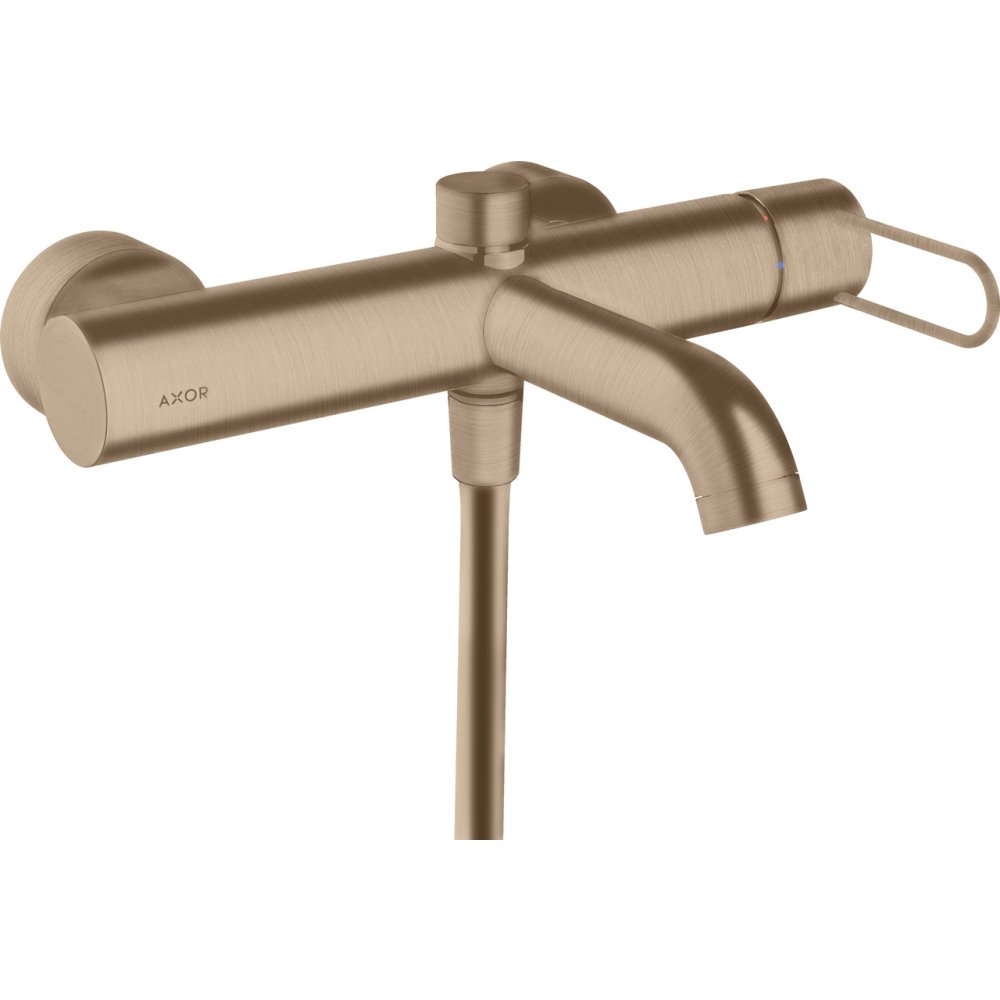 Смеситель для ванны Axor Uno, однорычажный, внешнего монтажа, с рукояткой-петлей, 38421310, шлифованное красное золото