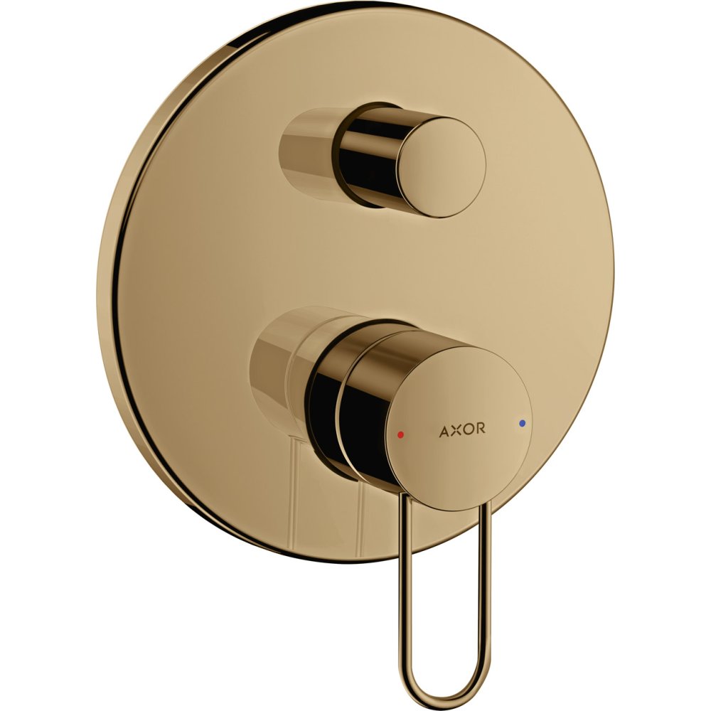 Смеситель для ванны Axor Uno, однорычажный, скрытого монтажа, с рукояткой-петлей, 38426130, полированная бронза