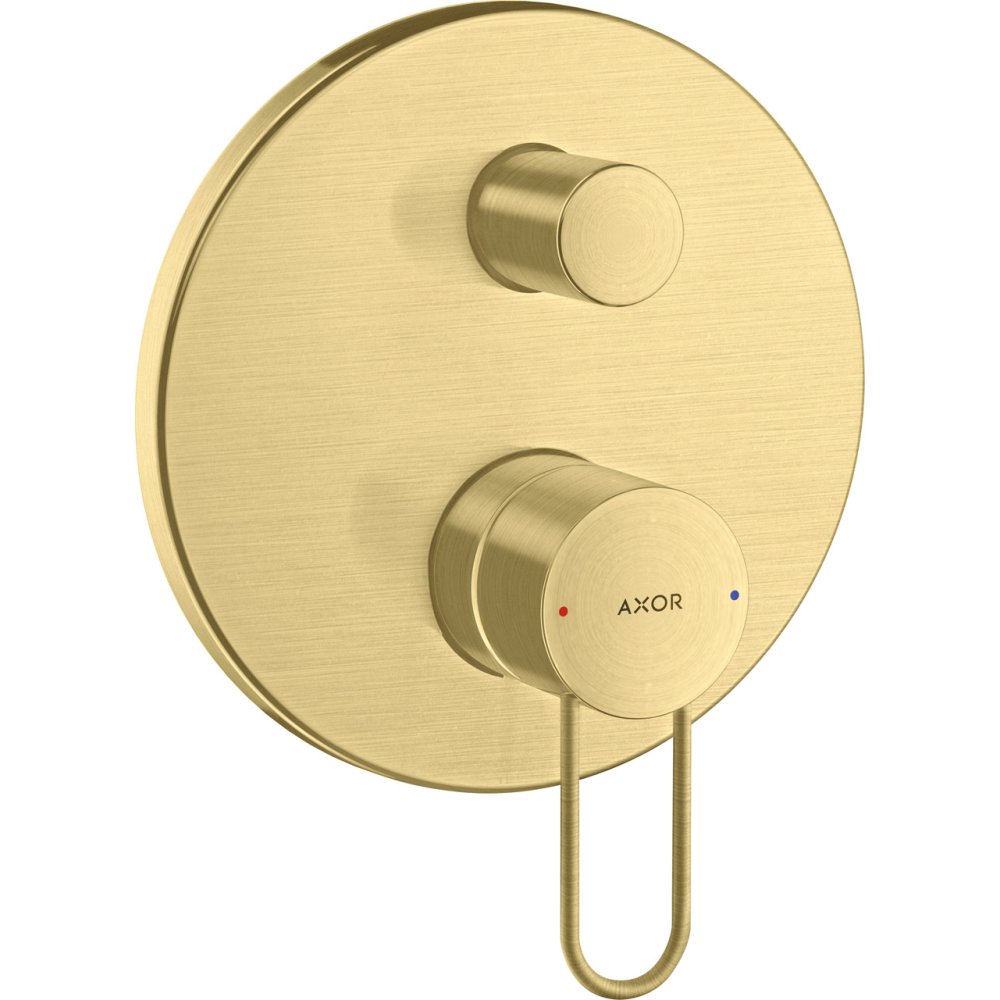 Смеситель для ванны Axor Uno, однорычажный, скрытого монтажа, с рукояткой-петлей, 38426950, шлифованная медь