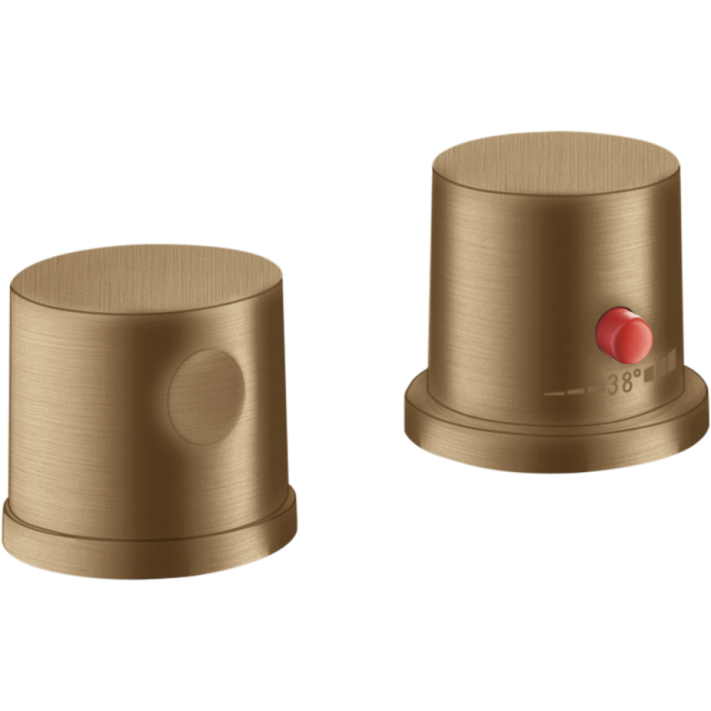 Термостат на край ванны Axor Uno, на 2 отверстия, 38480140, шлифованная бронза