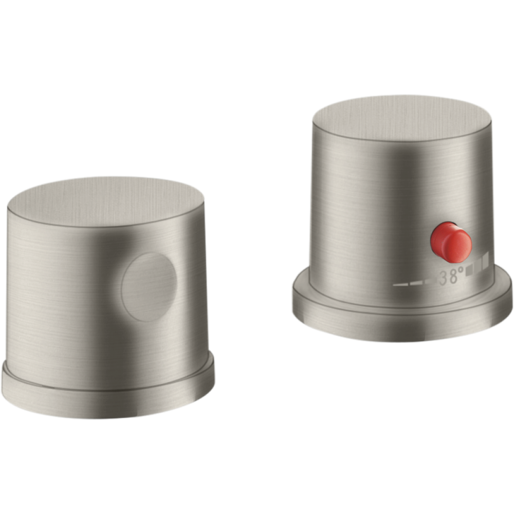 Термостат на край ванны Axor Uno, на 2 отверстия, 38480800, сталь