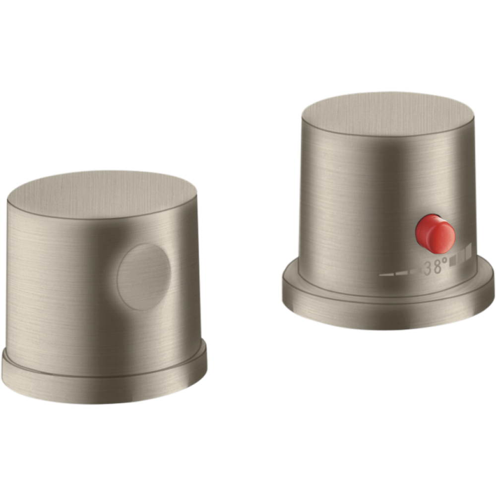 Термостат на край ванны Axor Uno, на 2 отверстия, 38480820, шлифованный никель