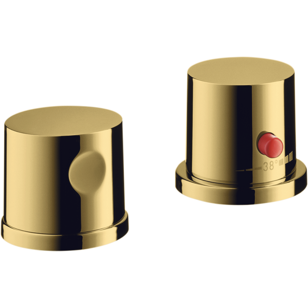Термостат на край ванны Axor Uno, на 2 отверстия, 38480990, полированное золото