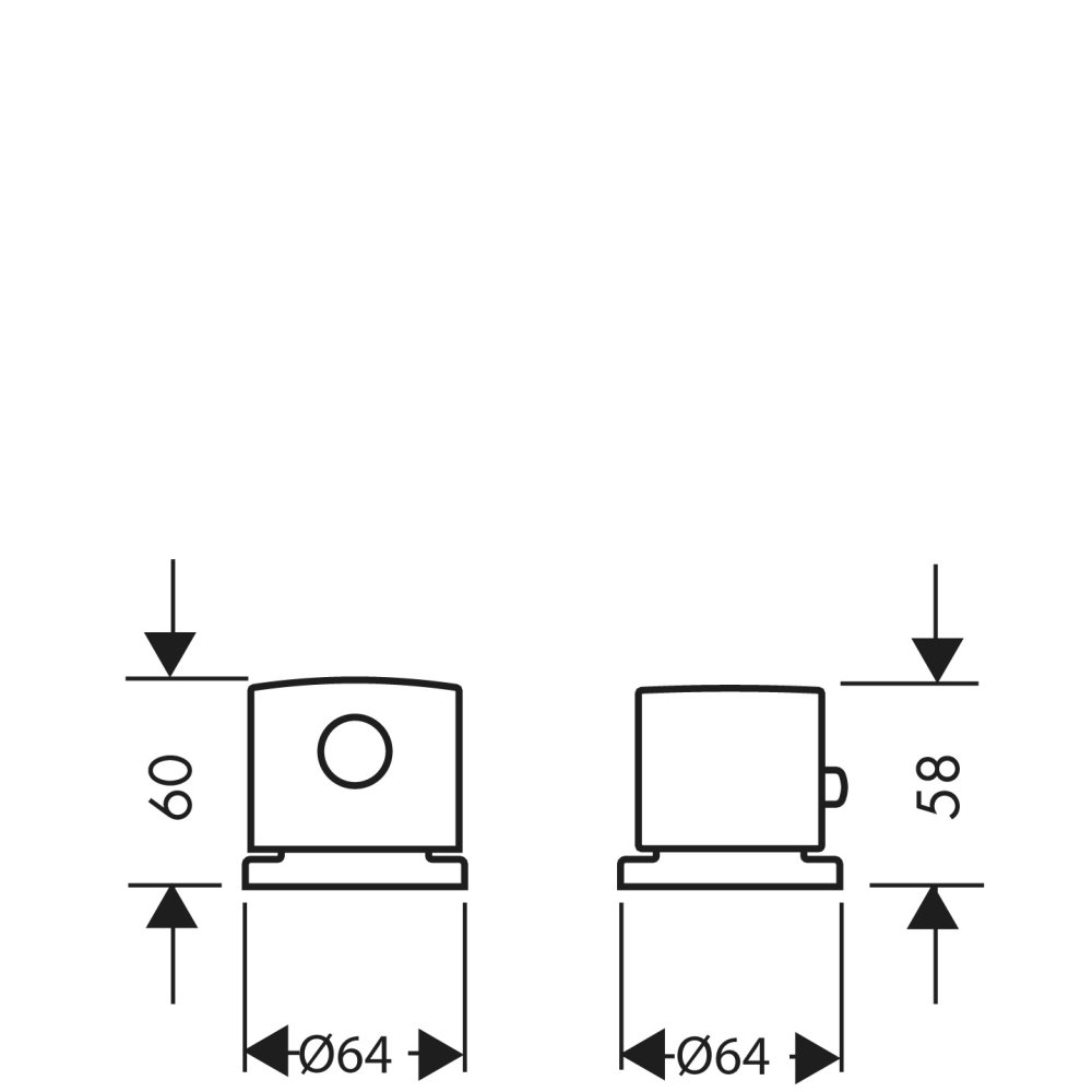 Термостат на край ванны Axor Uno, на 2 отверстия, 38480990, полированное золото