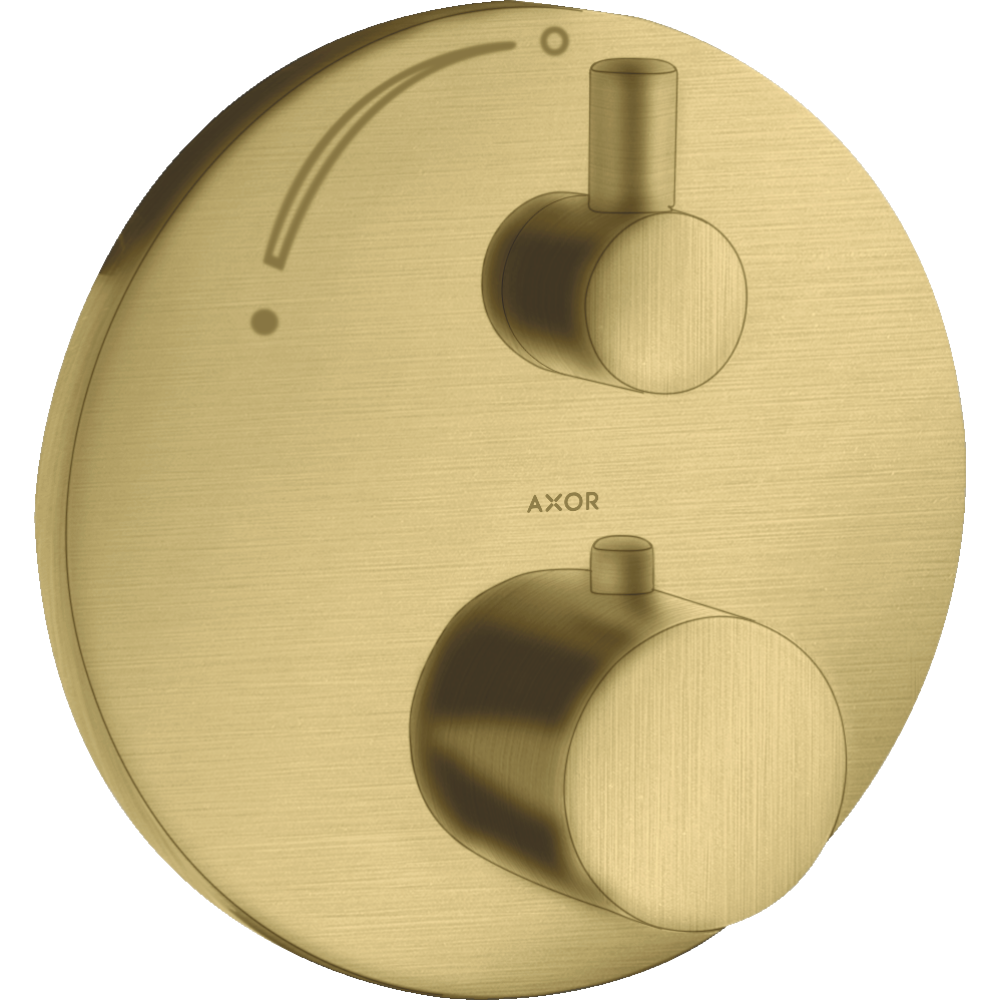 Термостат Axor Uno, с запорным вентилем, 38700950, шлифованная медь