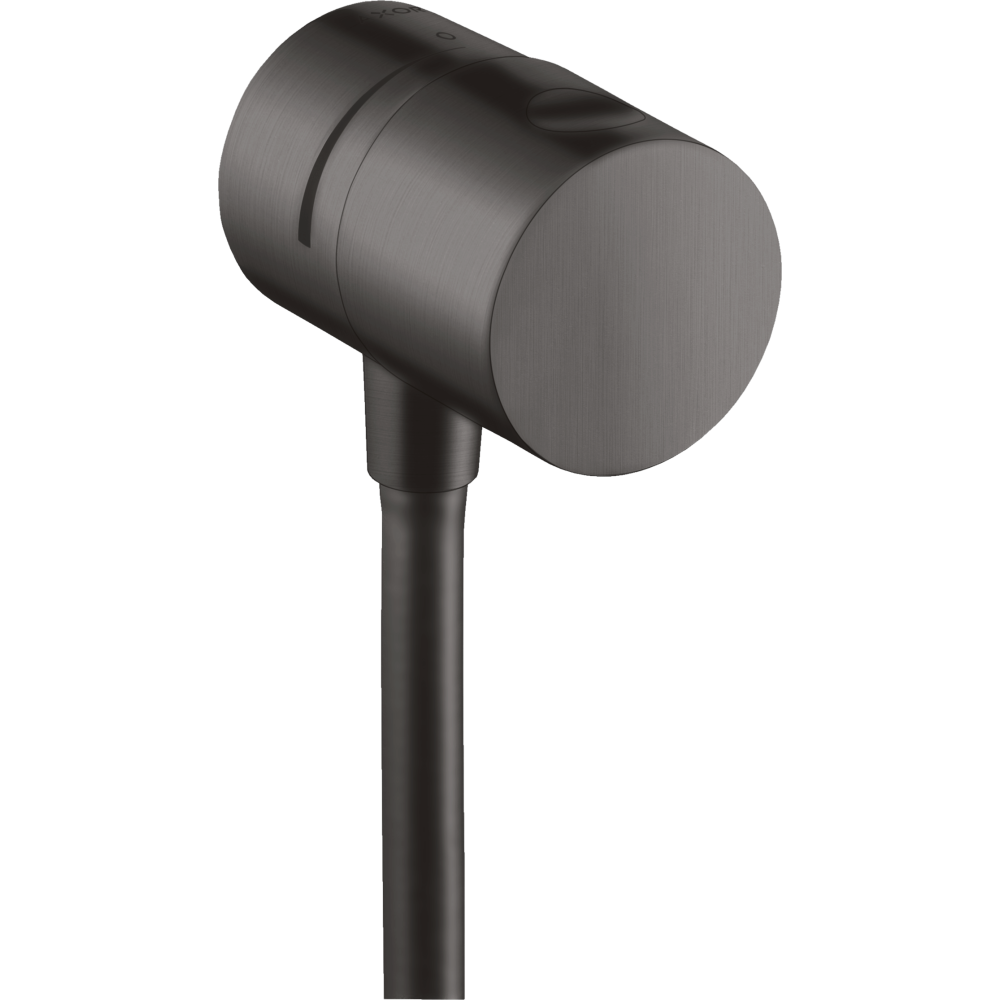 Шланговое подсоединение Axor Uno Stop, с запорным вентилем, 38882340, шлифованный черный хром 