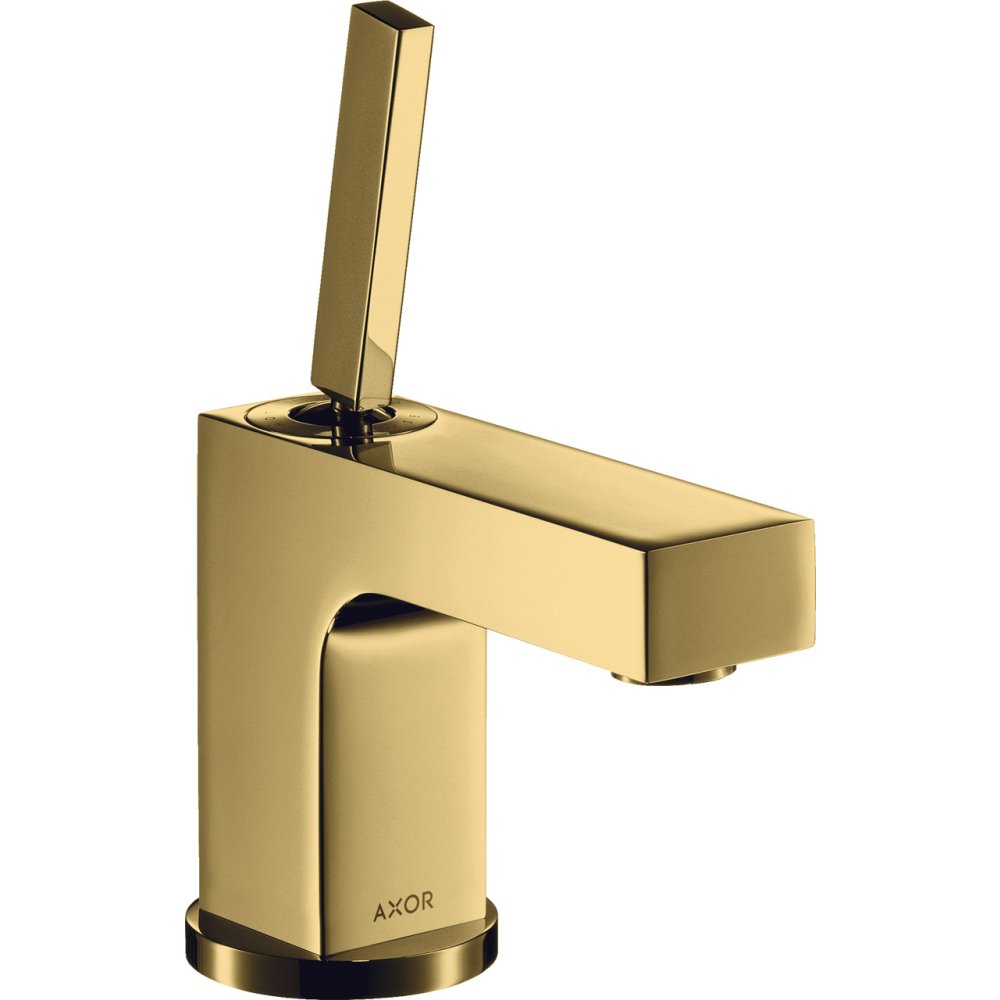 Смеситель для раковины Axor Citterio, однорычажный, 80, с тонкой рукояткой, для гостевой раковины, 39015990, полированное золото