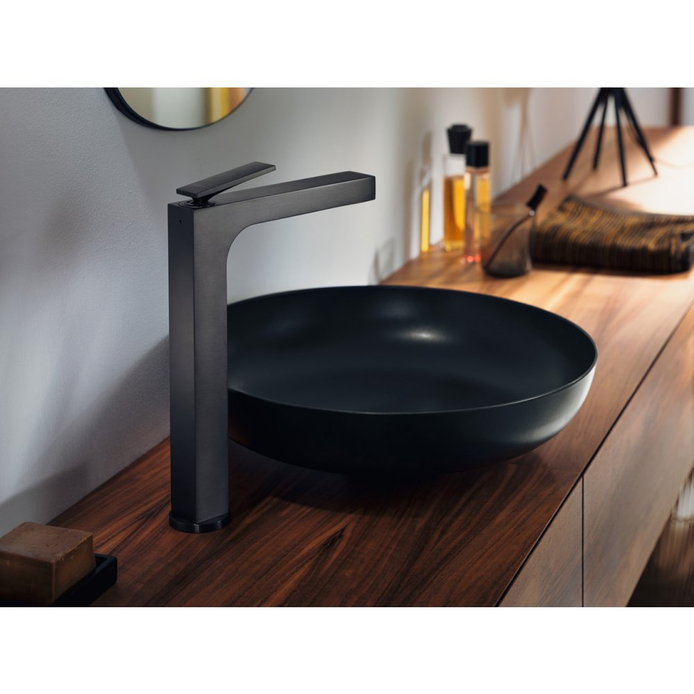 Смеситель для раковины Axor Citterio, однорычажный, 280, для накладной раковины, со сливным гарнитуром, 39021000, хром