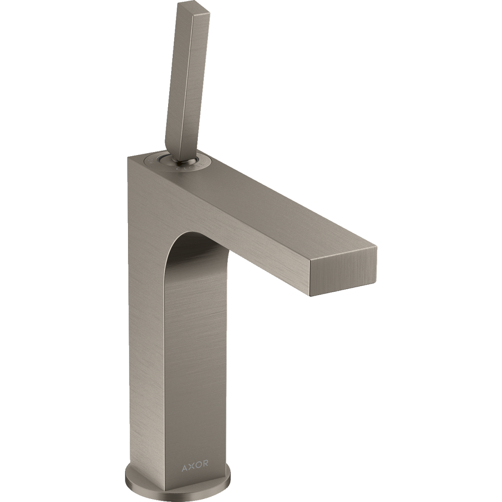 Смеситель для раковины Axor Citterio, однорычажный, 160, с тонкой рукояткой, с незапираемым сливным набором, 39032800, сталь