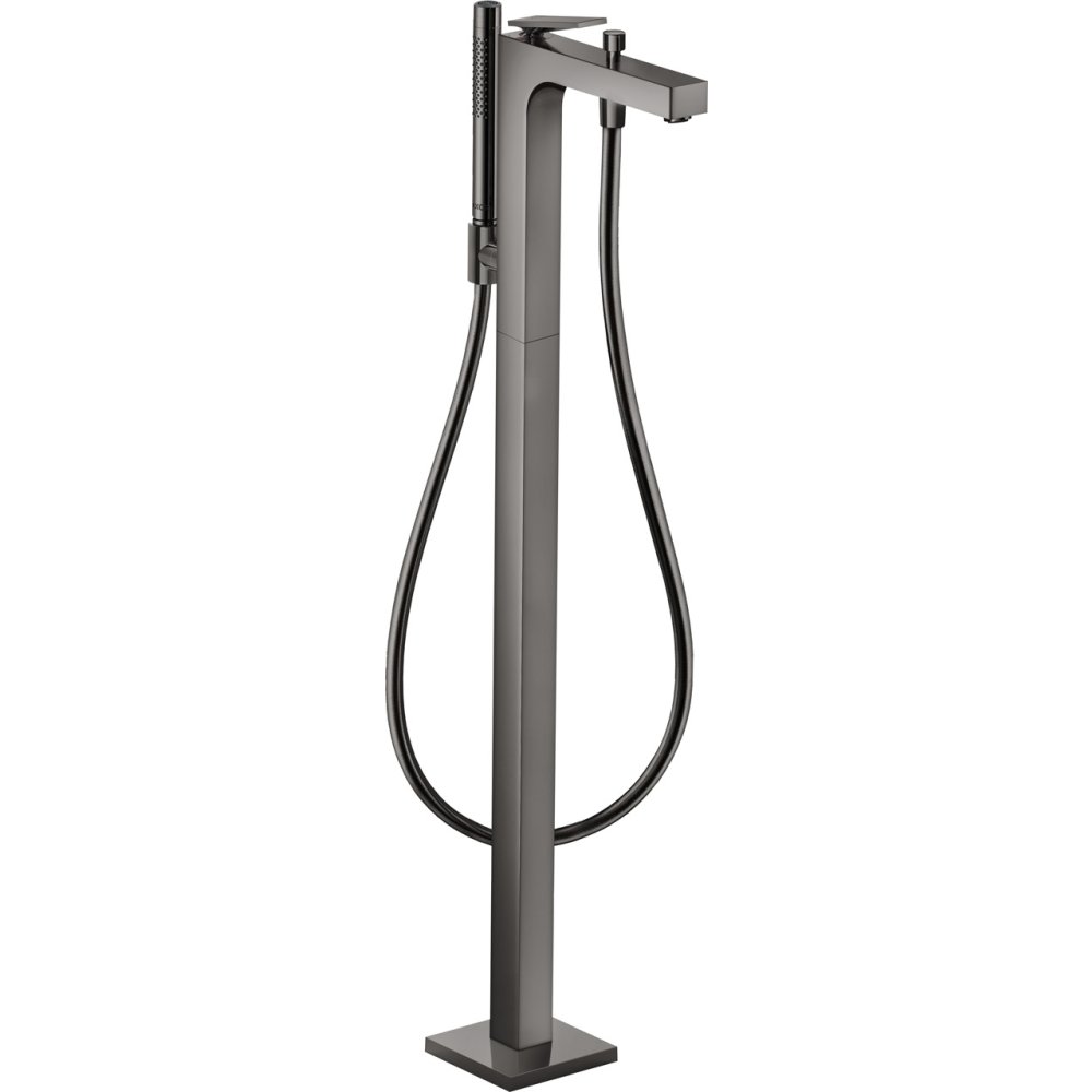 Смеситель для ванны Axor Citterio, однорычажный, напольный, с рычаговой рукояткой, 39440330, полированный черный хром 