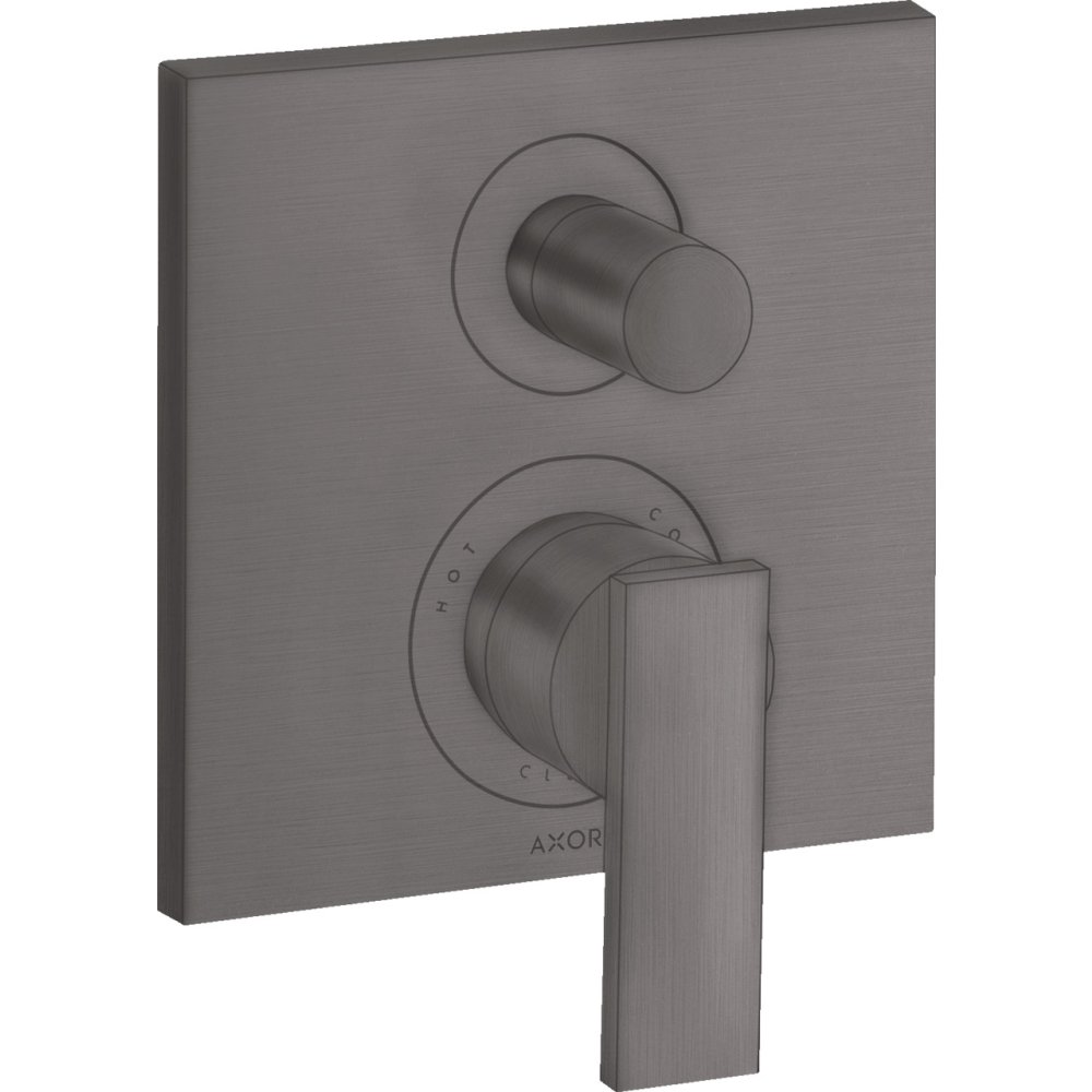 Смеситель для ванны Axor Citterio, однорычажный, скрытого монтажа, с рычаговой рукояткой, 39455340, шлифованный черный хром 