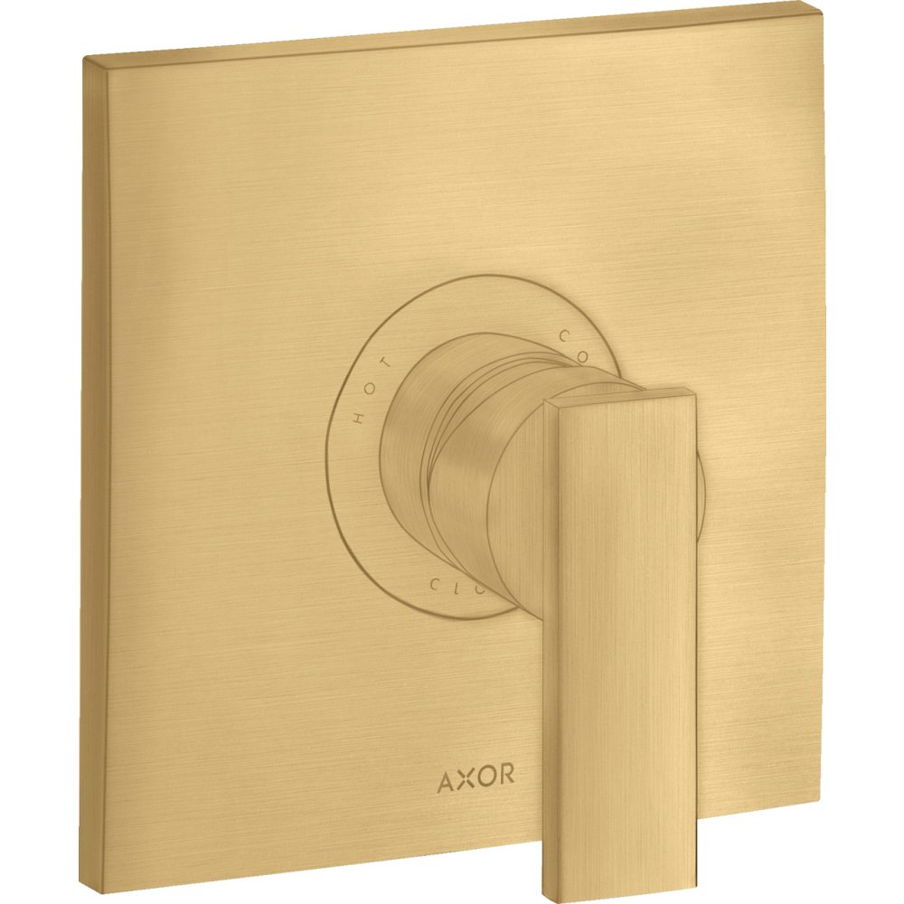 Смеситель для душа Axor Citterio, однорычажный, скрытого монтажа, с рычаговой рукояткой, 39655250, шлифованное золото