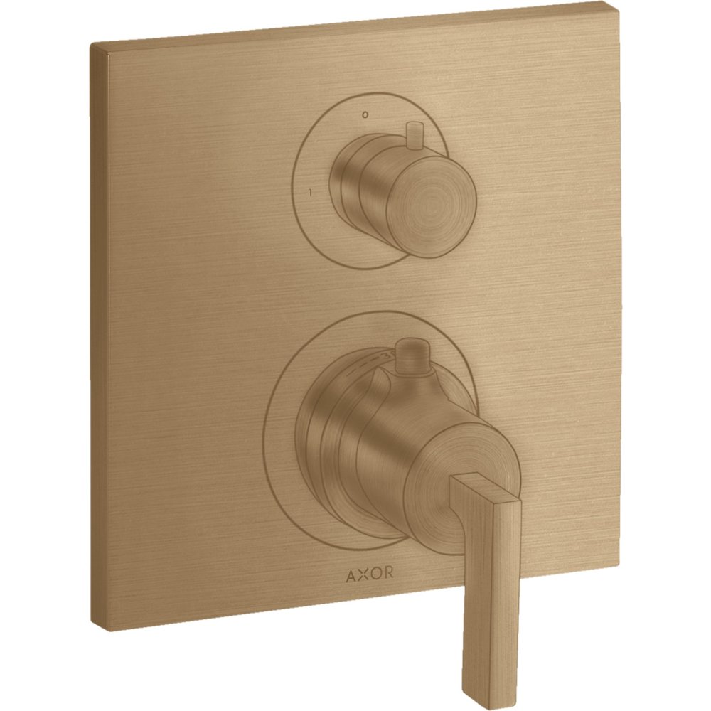 Термостат Axor Citterio, с запорным вентилем, с рычаговой рукояткой