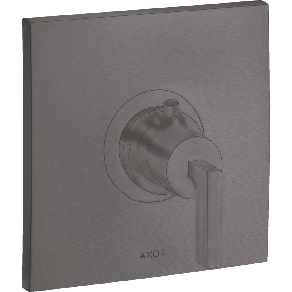 Термостат Highflow Axor Citterio, скрытого монтажа, с рычажной рукояткой, 39711340, шлифованный черный хром 