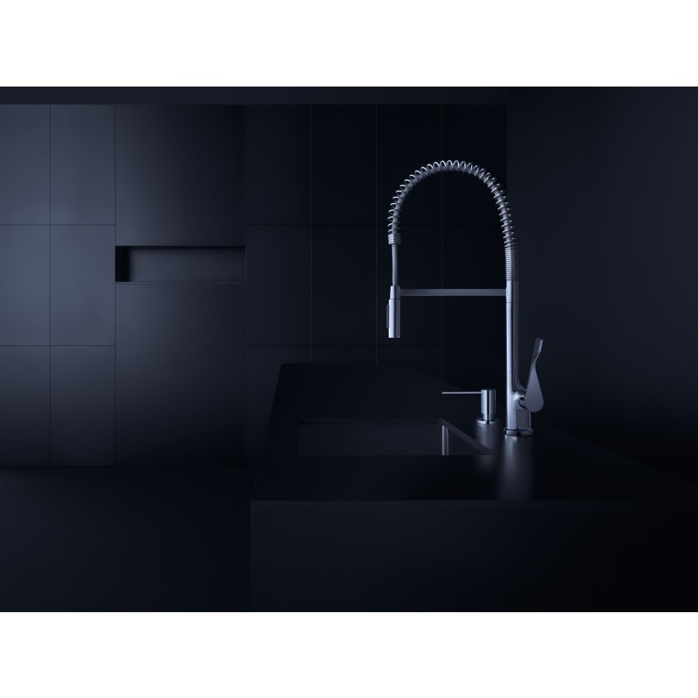 Смеситель для кухни Axor Citterio, однорычажный, 230, Semi-Pro, 39840140, шлифованная бронза