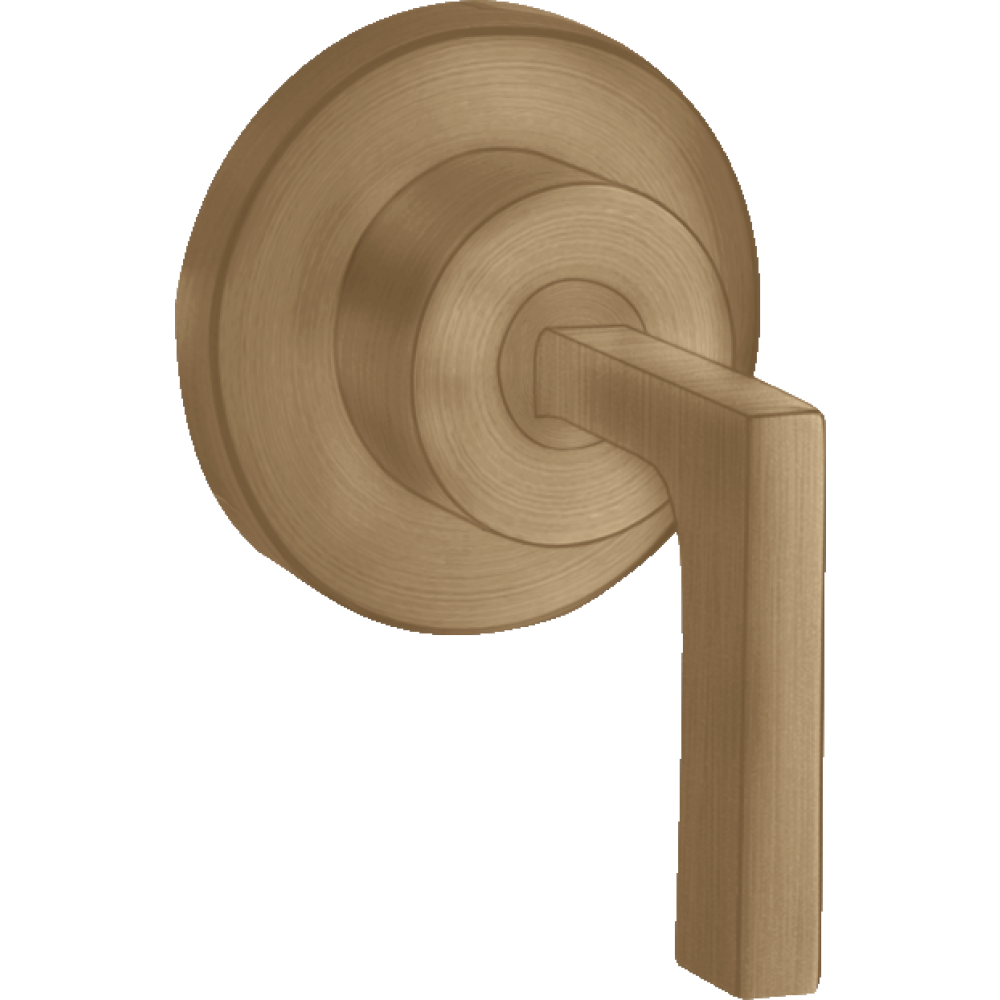 Запорный вентиль Axor Citterio, с рычаговой рукояткой, скрытого монтажа, 39960140, шлифованная бронза