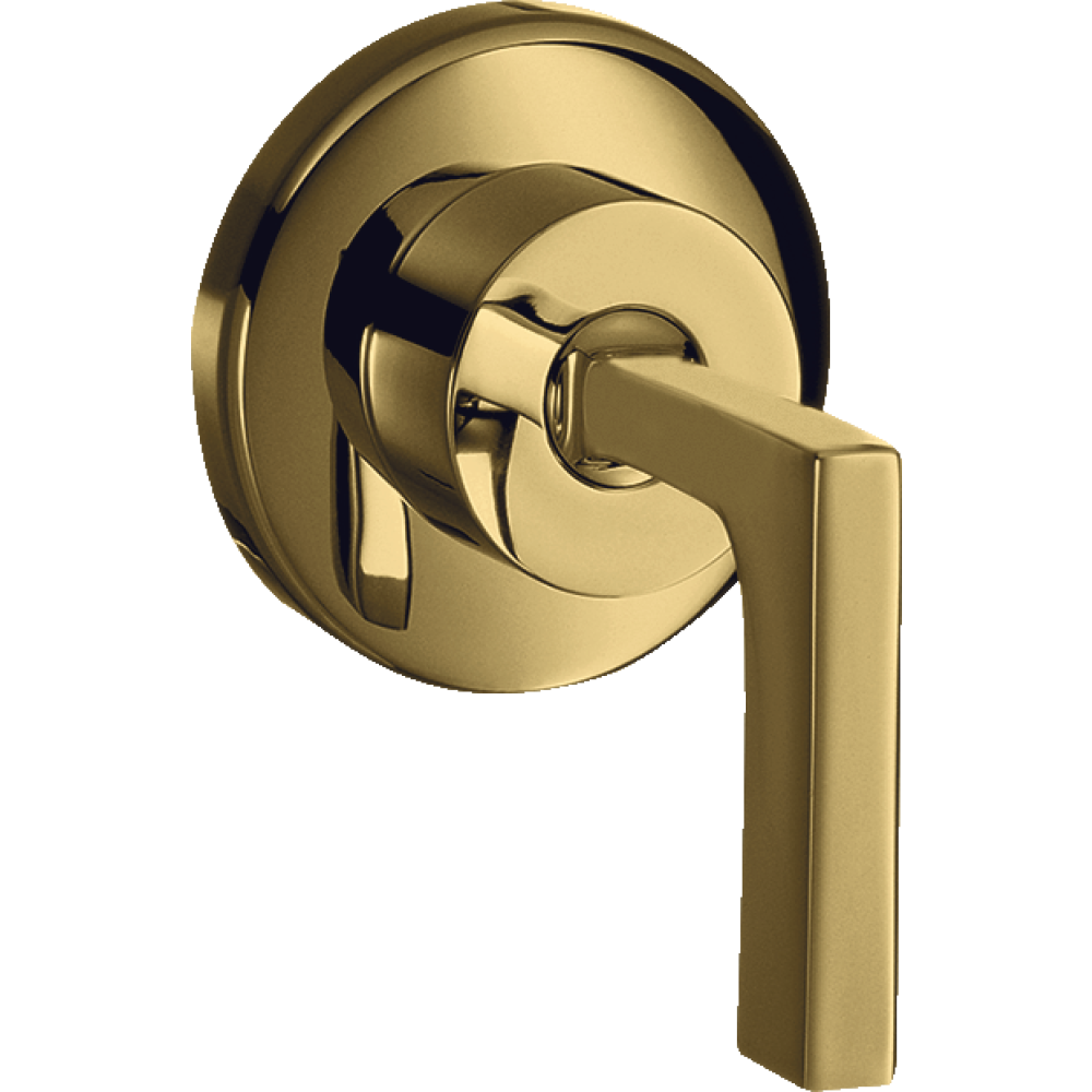 Запорный вентиль Axor Citterio, с рычаговой рукояткой, скрытого монтажа, 39960990, полированное золото