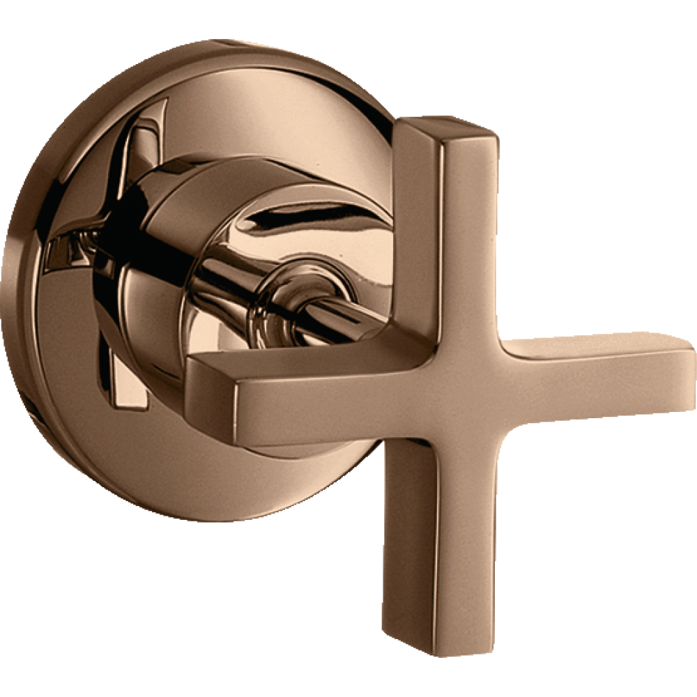 Запорный вентиль Axor Citterio, с крестообразной рукояткой, скрытого монтажа, 39965300, полированное красное золото 