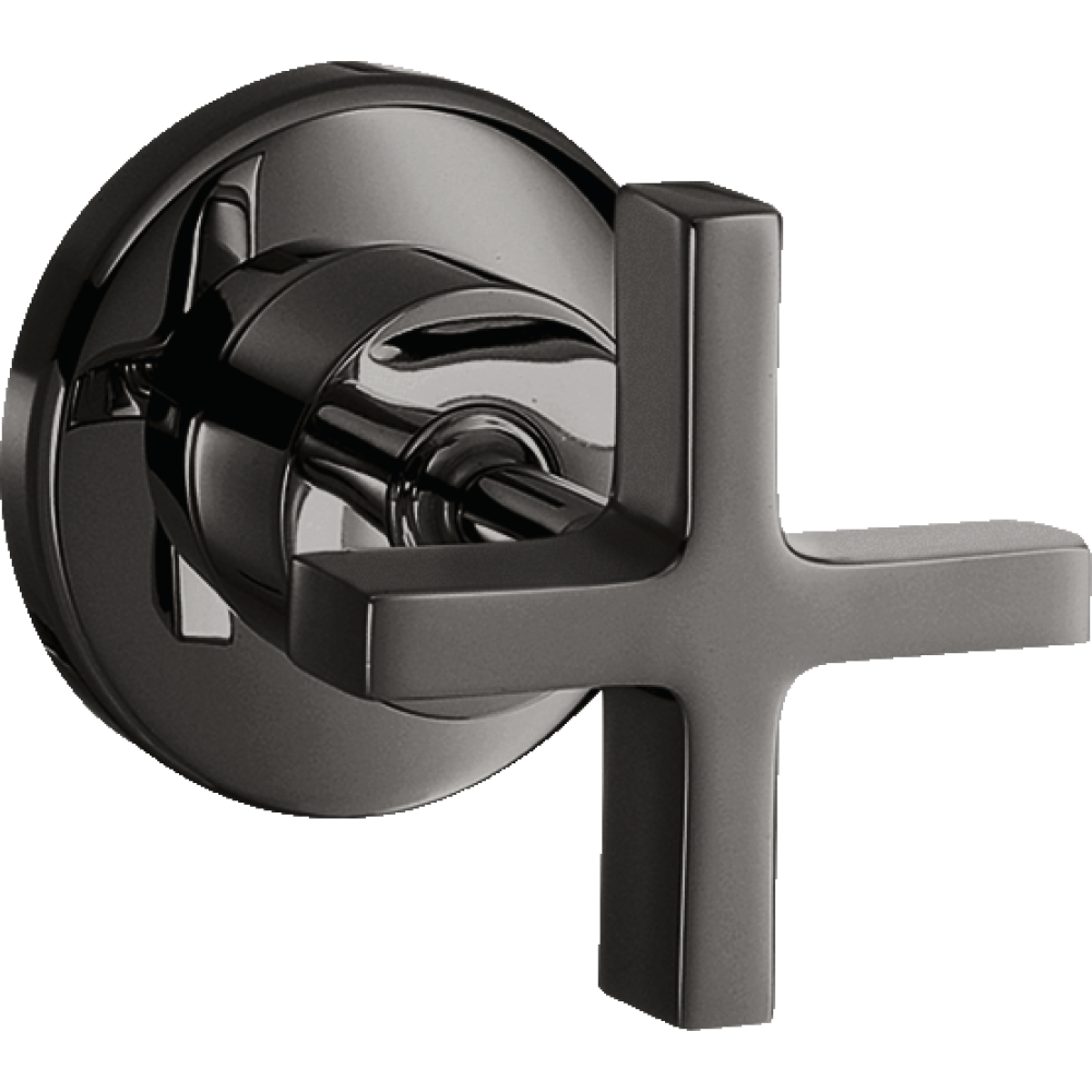 Запорный вентиль Axor Citterio, с крестообразной рукояткой, скрытого монтажа, 39965330, полированный черный хром 