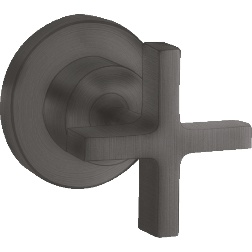 Запорный вентиль Axor Citterio, с крестообразной рукояткой, скрытого монтажа, 39965340, шлифованный черный хром 