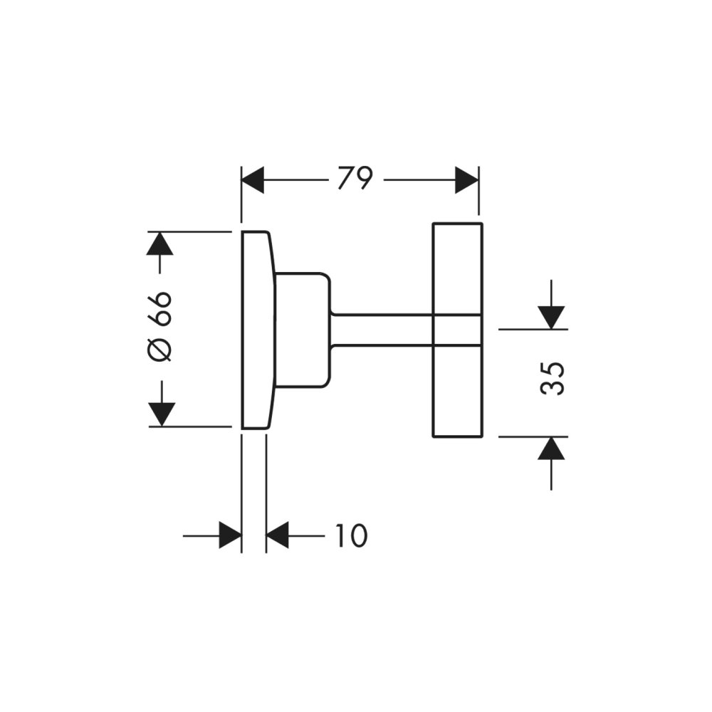 Запорный вентиль Axor Citterio, с крестообразной рукояткой, скрытого монтажа, 39965990, полированное золото