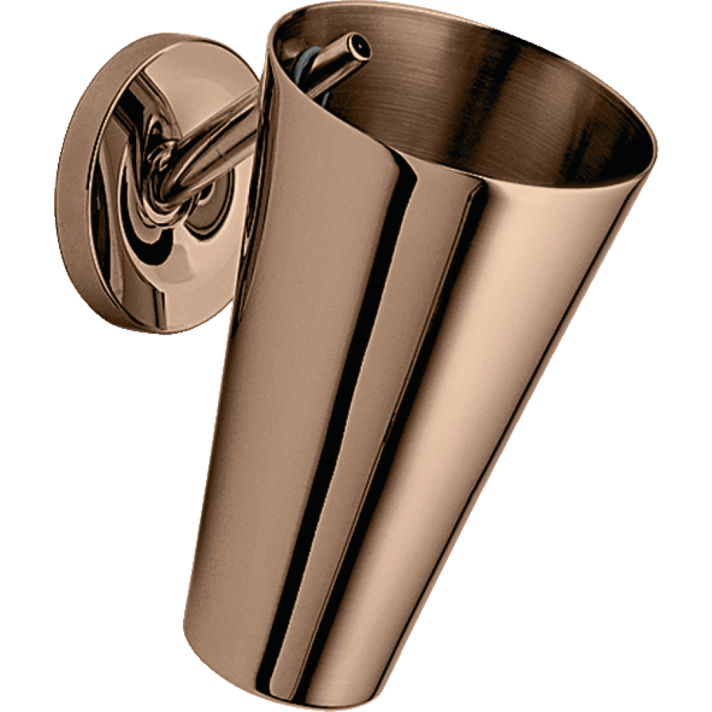 Стаканчик для зубных щеток Axor Starck, 40834300, полированное красное золото 