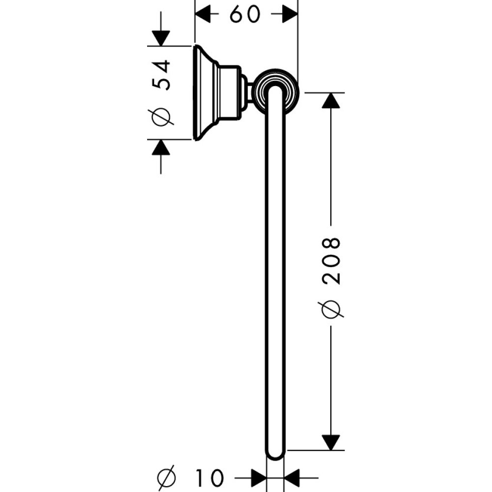 Полотенцедержатель Axor Montreux, кольцевой, 42021300, полированное красное золото 