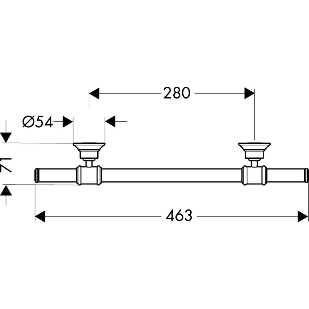 Поручень Axor Montreux, 42030140, шлифованная бронза