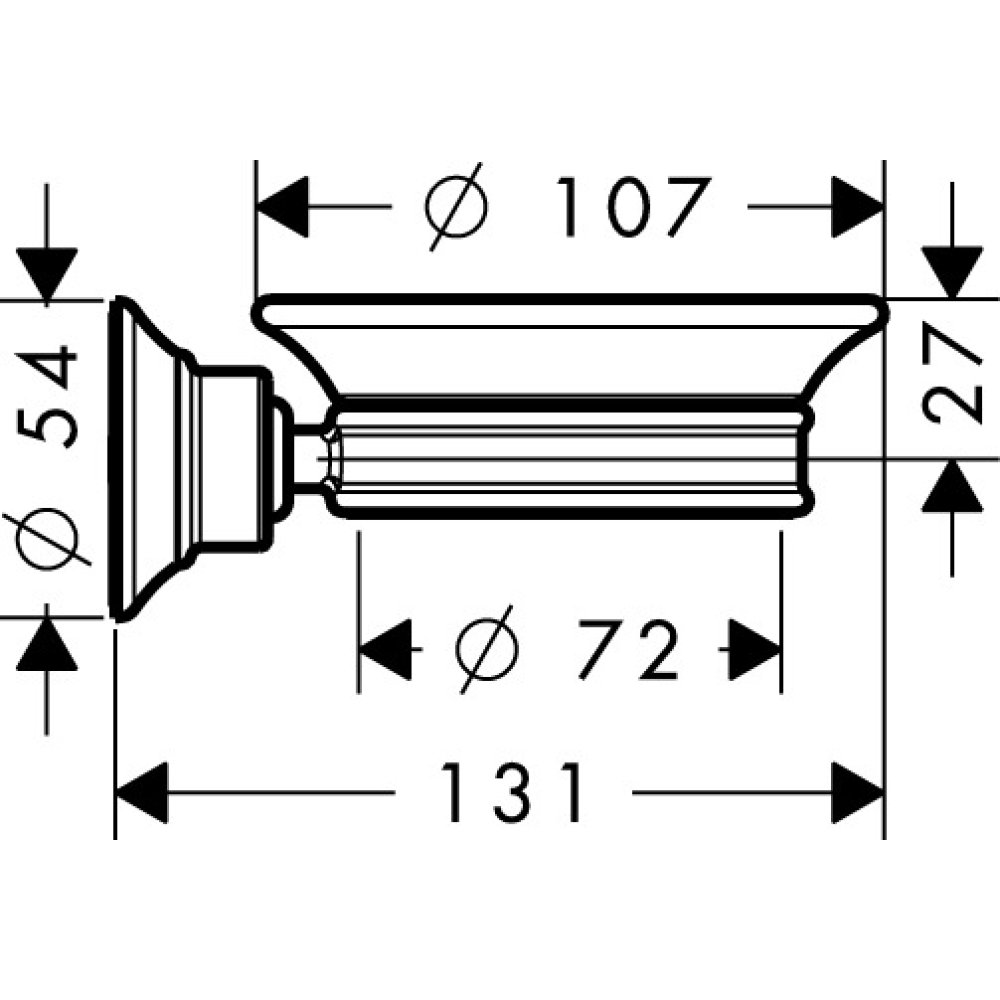 Мыльница на стену Axor Montreux, 42033950, шлифованная медь
