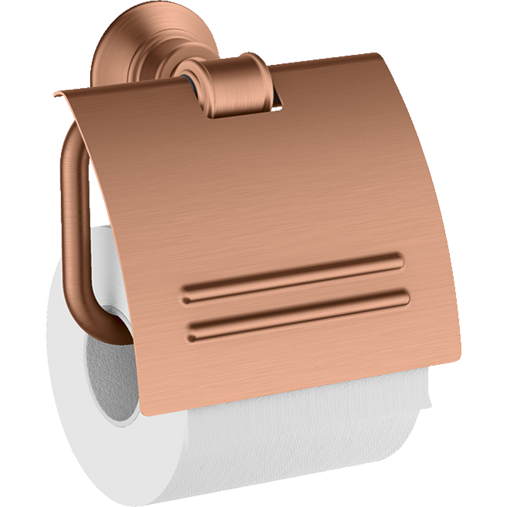 Держатель туалетной бумаги Axor Montreux, с крышкой, 42036310, шлифованное красное золото