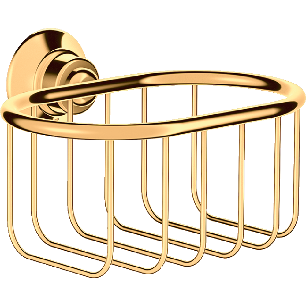 Мыльница навесная Axor Montreux, корзинка, угловая, 160/101, 42065990, полированное золото