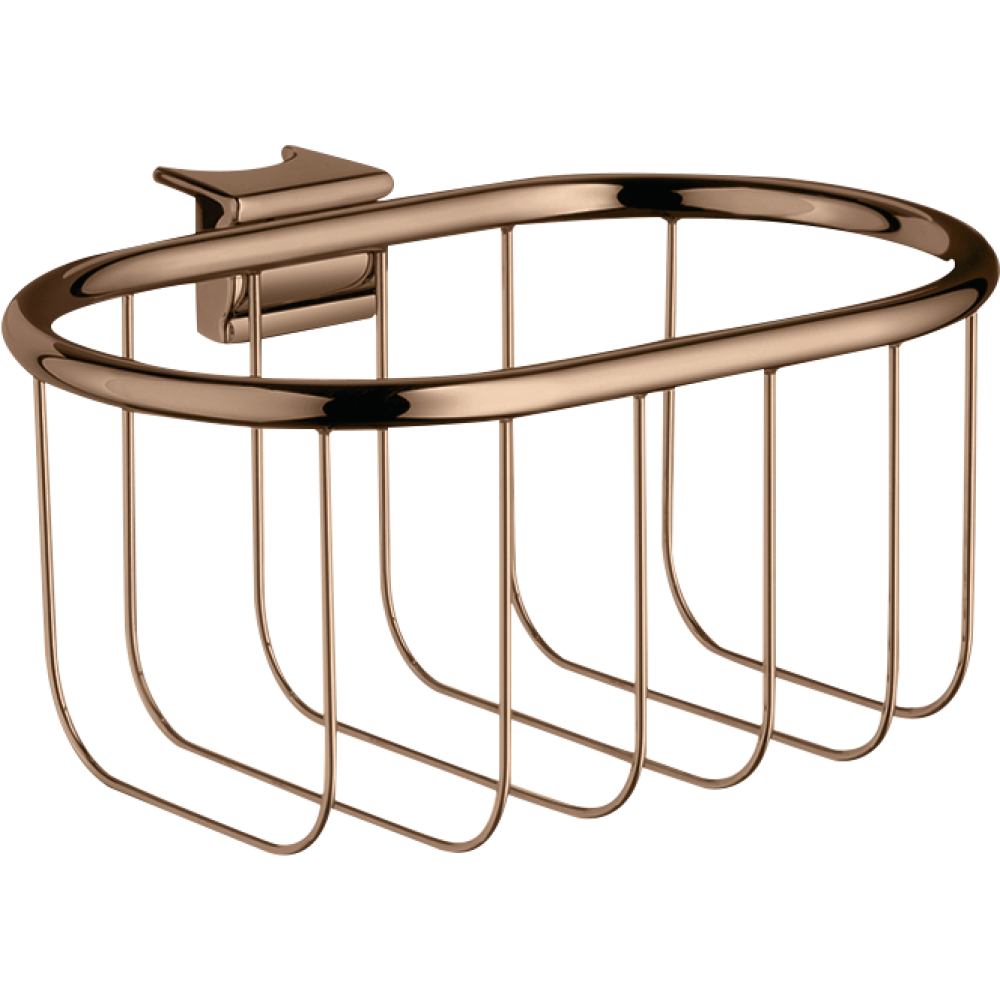 Мыльница навесная Axor Montreux, угловая, корзинка, 160/83, 42066300, полированное красное золото 