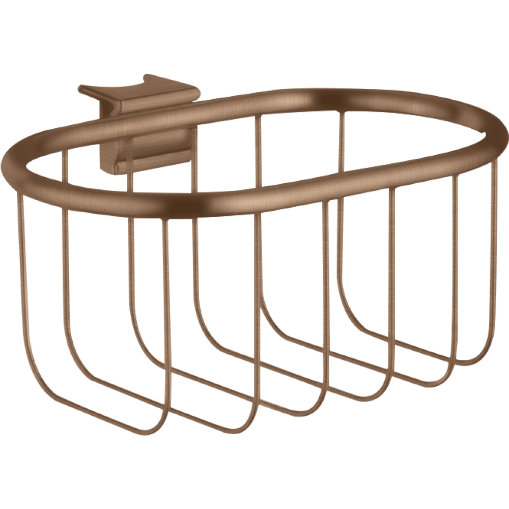 Мыльница навесная Axor Montreux, угловая, корзинка, 160/83, 42066310, шлифованное красное золото