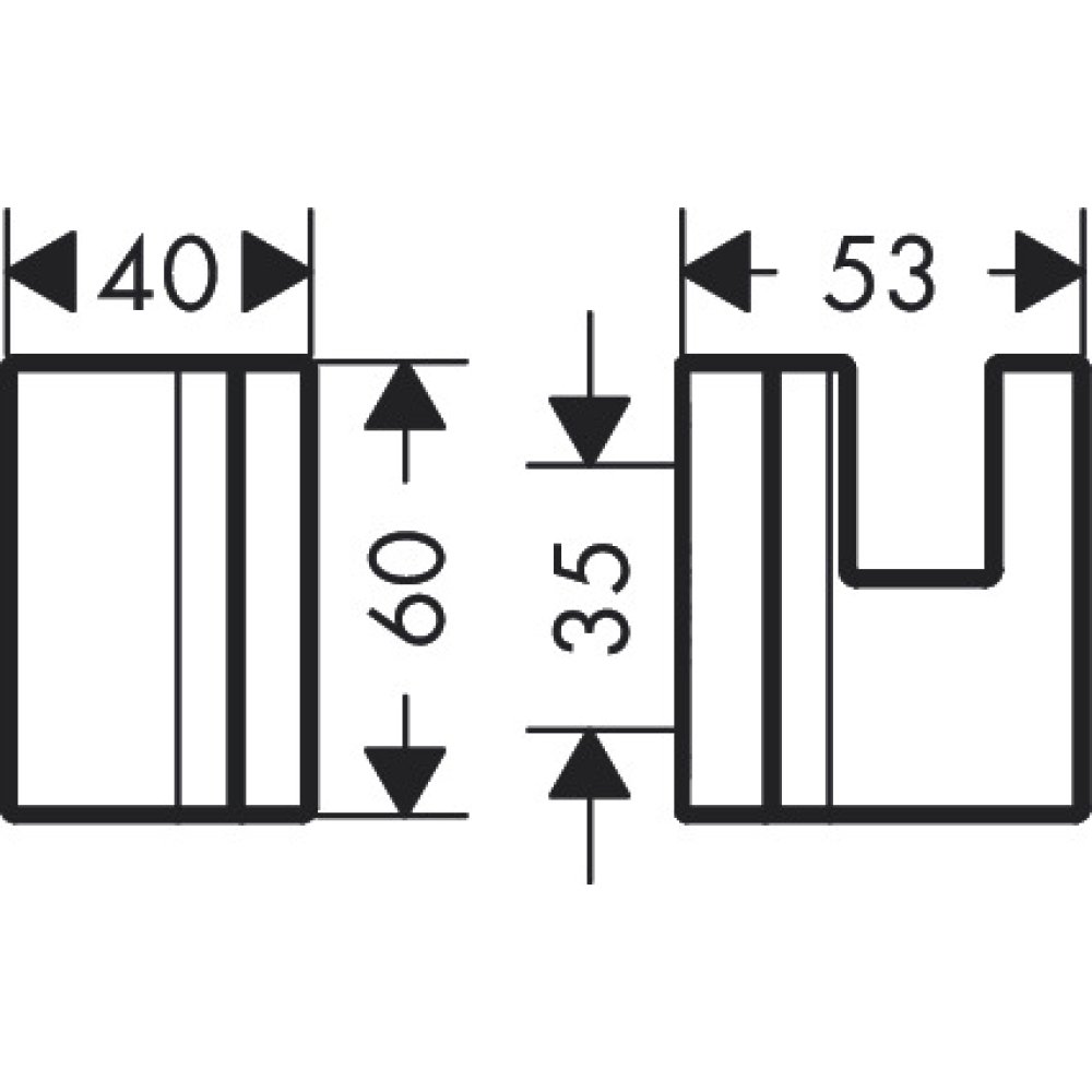Крючок для полотенца Axor Universal Rectangular, 42611670, матовый черный
