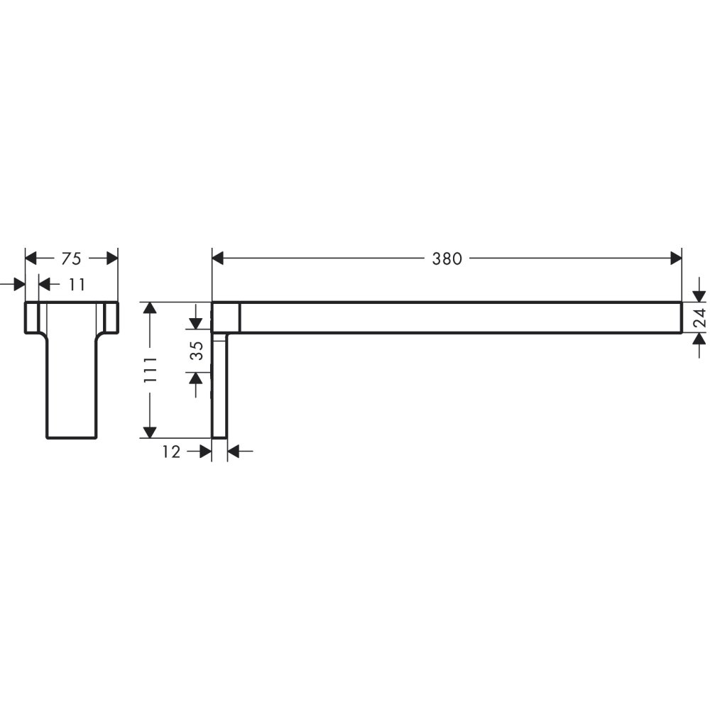 Полотенцедержатель Axor Universal Rectangular, 42622000, хром