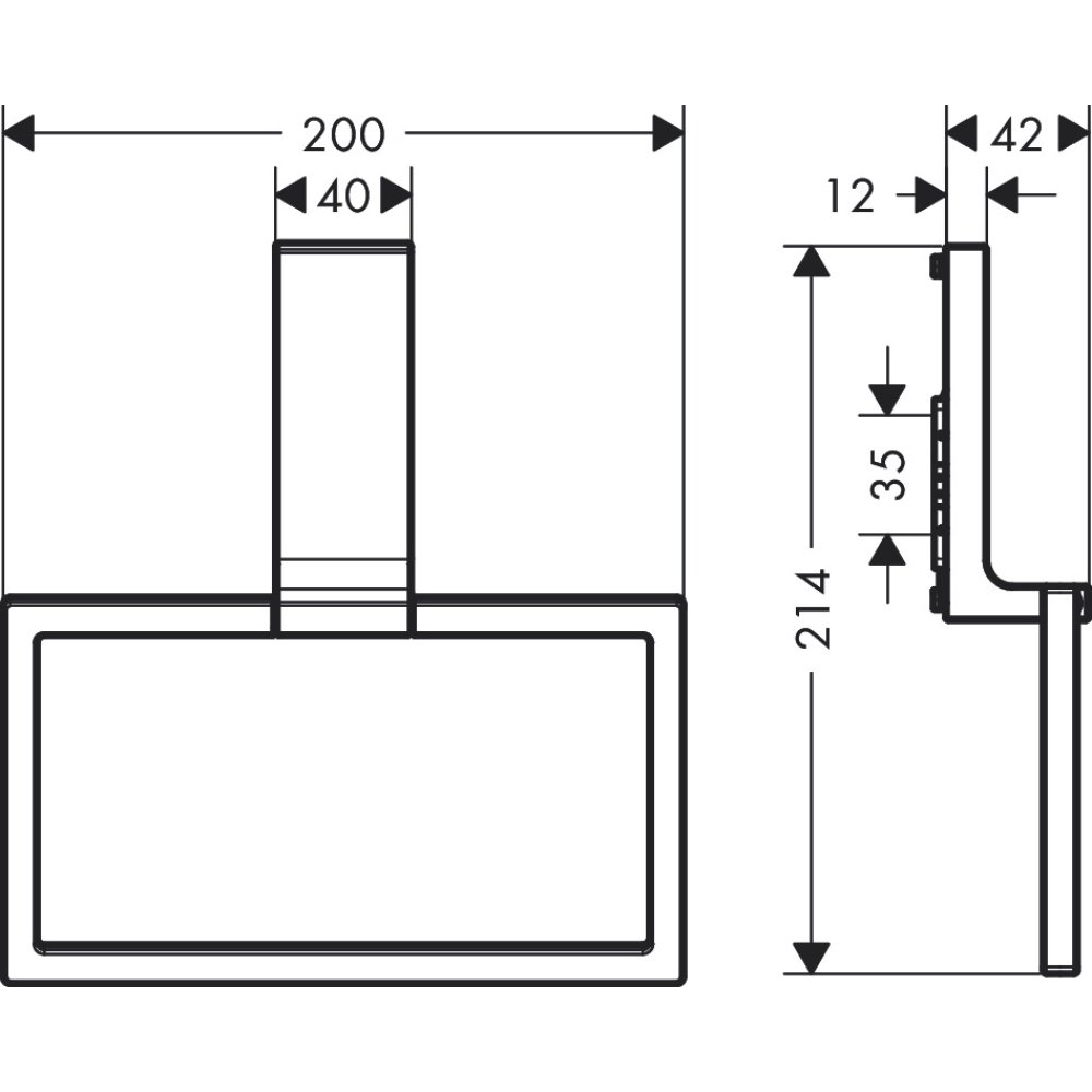 Полотенцедержатель Axor Universal Rectangular, прямоугольный, 42623800, сталь