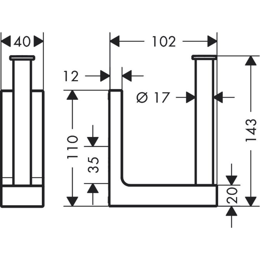 Держатель туалетной бумаги Axor Universal Rectangular, прямоугольный, 42654950, шлифованная медь