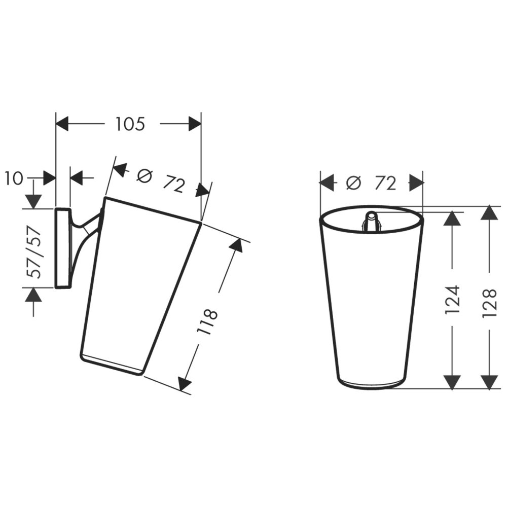 Стакан для зубных щеток Axor Starck Organic, 42734300, полированное красное золото 