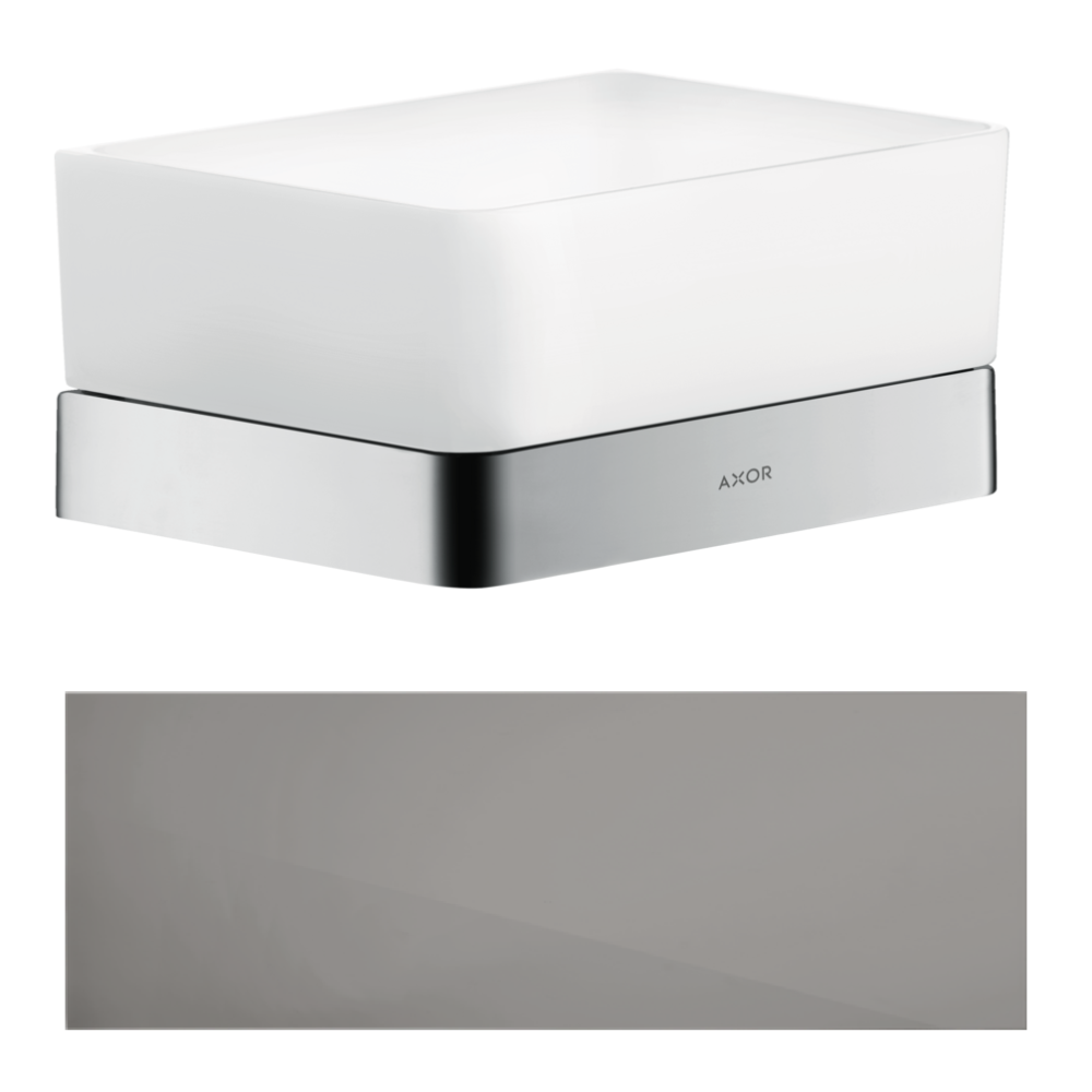 Полочка для душа Axor Universal SoftSquare, 150x70 мм, 42802330, полированный черный хром 